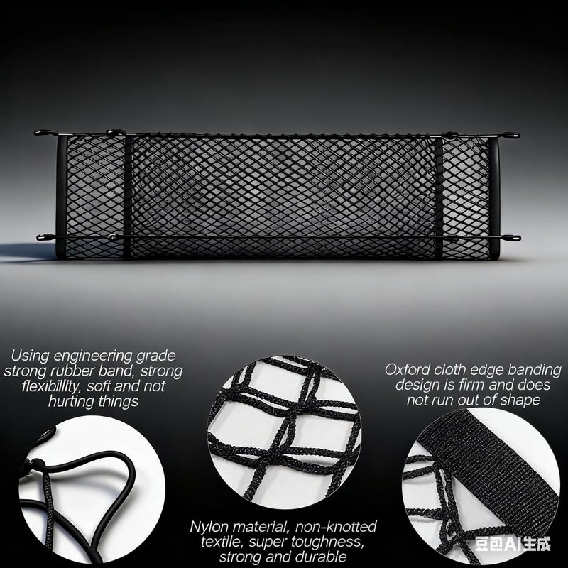 Leezhen Envelope Style Rear Trunk Cargo Net Compatible with Jeep Wagoneer 2022 to 2023 2024 2025 - Image 5